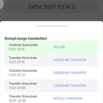 Aras Kargo Bilecik Şube Kargomu Getirmiyor