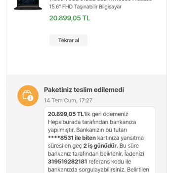 Hepsiburada İsteğim Dışında Sipariş İptali