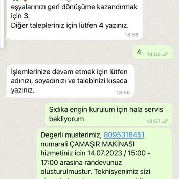 Vestel'den Randevu Alamıyoruz