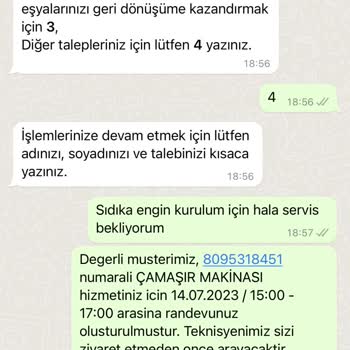 Vestel'den Randevu Alamıyoruz