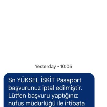 Nüfus İdaresi - Pasaport Başvurusunu İptal Etti