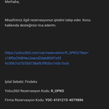 Yolcu360 Ücret İadesi Gerçekleşmedi