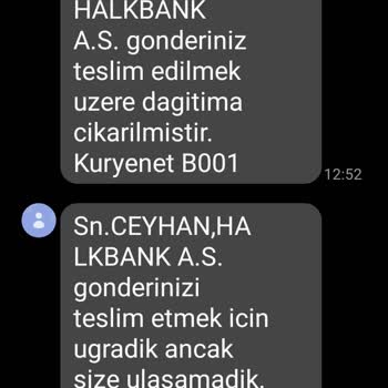 Halkbank Kuryenet İle Kartımın Teslim Edilmemesi