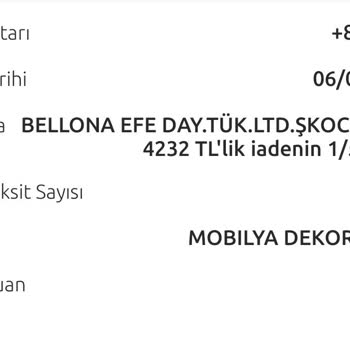 Bellona İadesi Edilen Paramızı Taksitle Geri Ödüyor