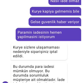 Getir İade Mi Yapmadı