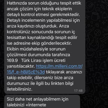 Millenicom İnternet Kesintisi / Bilgi Alamamak