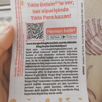 Burger King Promosyon Bilgi Eksikliği