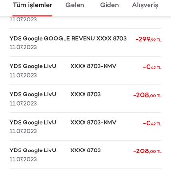 YDS Google Akbank Hesabımdan İznim Dışında Para Çekti
