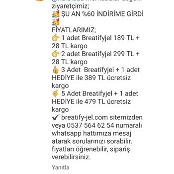 Breatify Ürün Memnuniyetsizliği Para İadesi