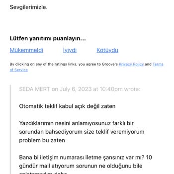 Gardrops Müşteri Hizmetleri Alakasızlığı