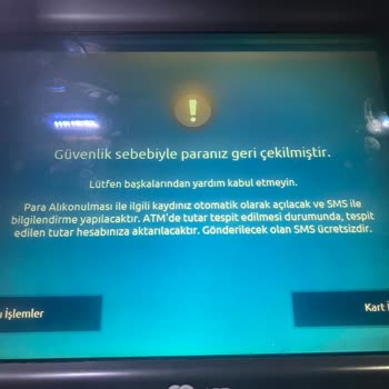 Yapı Kredi Bankası ATM Para Sıkışması