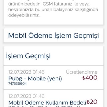 PUBG (Pubgmobile.com) Talebim Olmadan Onayım Olmadan Bilgim Dışında Oyun Satın Alınmıştır.