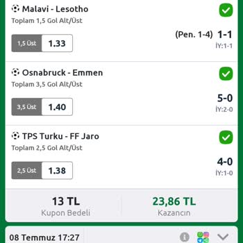 Bilyoner Gelen Kupona Eksik Para Verme