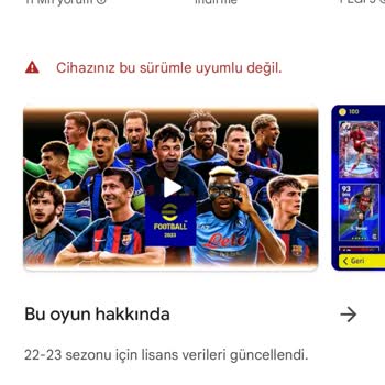 Konami Efootball 2023 Cihaz Desteklememe