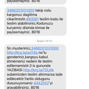 Aras Kargo Kargoyu Kabul Etmemeniz Nedeniyle Şubeden Teslim Alın Diyen Kargo
