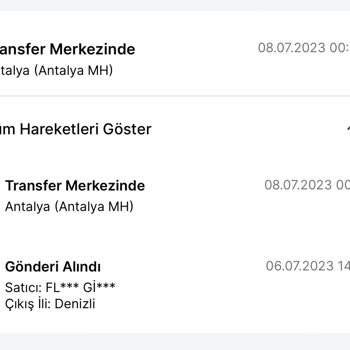 Trendyol Express Antalya Transfer Merkezinde Siparişim Kayboldu