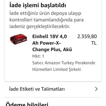 Amazon Einhell Store'dan Aldatıcı Ve Şüpheli Ürün Teslimi