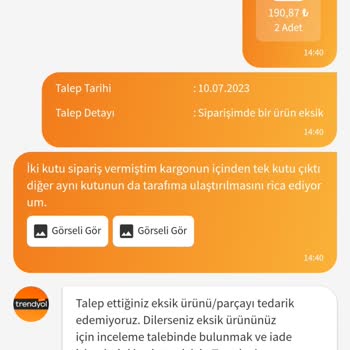 Pedo.com.tr Eksik Gelen Parfüm Kutusunun Ücret İadesi Yapılmadı