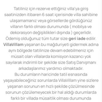 Villavillam.com.tr Kiralamada Kötü Deneyim