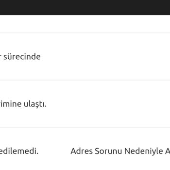 Adres Sorunu Nedeniyle Kargom Teslim Edilmemiş Yurtiçi Kargo