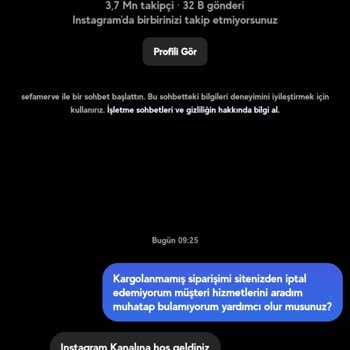Sefamerve Sipariş İptali İçin Müşteri Hizmetleri Yetersizliği