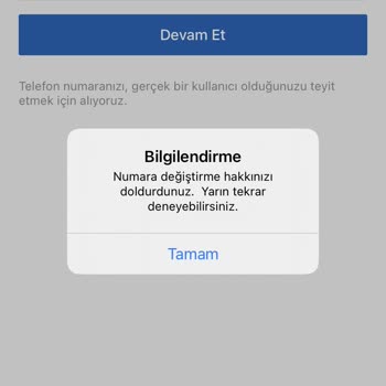 Sahibinden Mailimi Değiştirdim Numaram Aynı Ama Numara Değiştirme Hakkınız Doldu