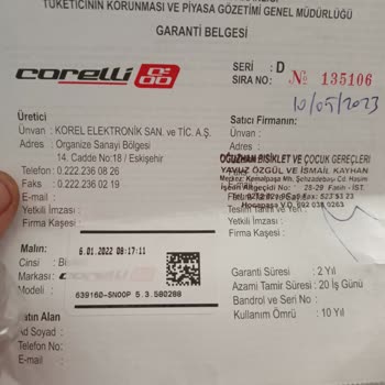 Corelli Bisiklet Snoop 5.3 Servis Ve Bisiklet Kalitesizliği