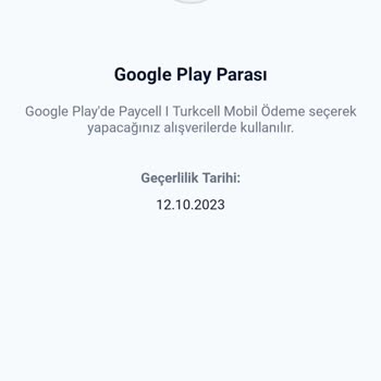 Paycell Puanlarınla Aldığım Play Store Kuponumu Kullanamıyorum.