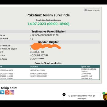 UPS Türkiye Gelmedi İletişim Yok