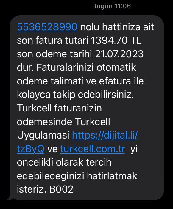 Turkcelli Olmad M Halde Ba Ka Numara Ad Na Fatura Bilgisi Geliyor