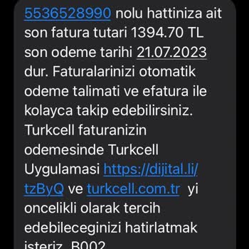 Turkcelli Olmadığım Halde Başka Numara Adına Fatura Bilgisi Geliyor