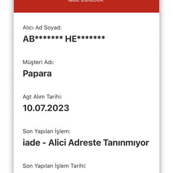 AGT Kurye (aynigunteslim.com) Teslim Edilmeyen Kargolar