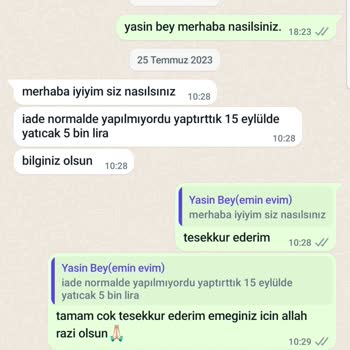 Eminevim Şirinevler Şubesinde Ödediğim Paranın İadesini Talep Ediyorum