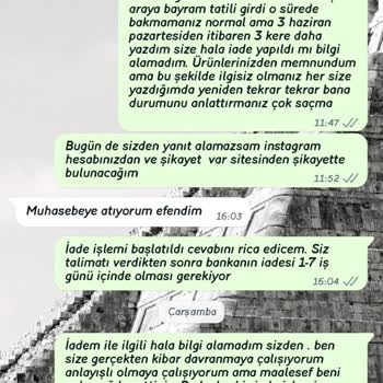 Fatmanazcam Sayfası İademi Yapmıyor