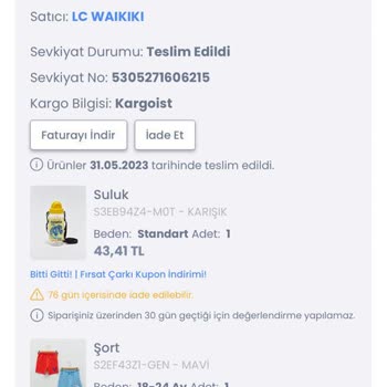 LCW Mağazadan Ürün İade Almıyor