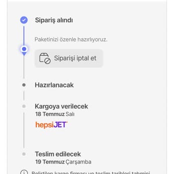 Hepsiburada Üzerinden Verdiğim Tuvalet Kağıdı Siparişim Hk.