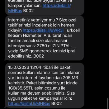 Turkcell'in Yalan Yanlış Hizmeti
