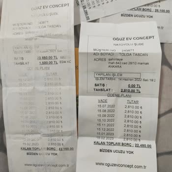 Oğuz Ev Concept Ödediğimiz Eşyaları Vermiyorl