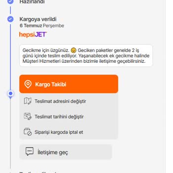 Ürünüm Hepsijet'e Teslim Edildi, Hepsijet Kargomu Dağıtıma Çıkartmıyor