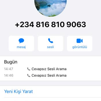 WhatsApp +234 İle Başlayan Numaradan 2 Kez WhatsApp Üzerinden Sesli Arama Aldım