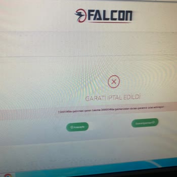 Falcon Servis Hatası Yüzünden Motorun Garanti Dışı Kalması
