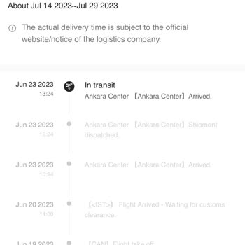 Shein Kargom Ankara'ya Gitmiş