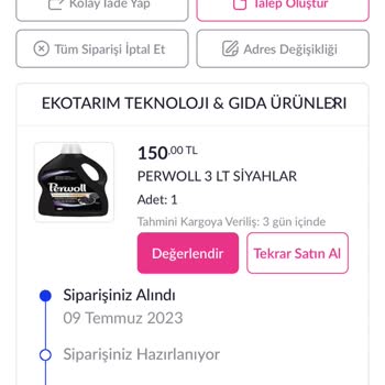 Pazarama Teslimatı Yapılmayan Ürün