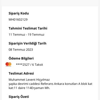 Morhipo Yanlış Hatalı Ürün