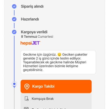 Hepsijet Sonuçsuz Bilgilendirme Yapması