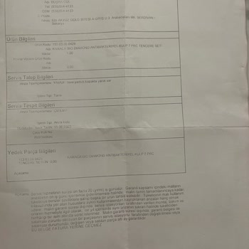 Karaca Züccaciye Üretim Hatalı Ürün İçin Değişim Yapılmıyor