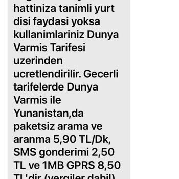 Türk Telekom Yurt Dışında 8 Dakika Aramama 160 TL Kesti. 5.9 TL/dakika
