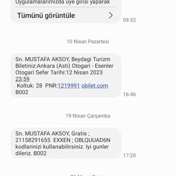 Obilet'in Kampanya Kodları Geç Verildi Ve Kodlar Çalışmadı