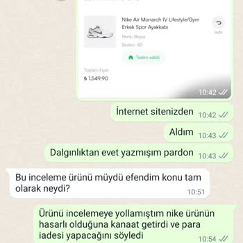 Barçın Spor Ayakkabı Garanti Süreciyle İlgili Sorun