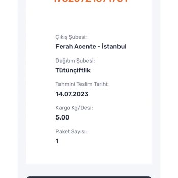Sürat Kargo Ürün Teslim Edilmeden İade